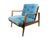 Blue Fabric & Teakwood Armchair by Arne Wahl Iversen for Komfort, 1960s For Sale - Image 16 of 16