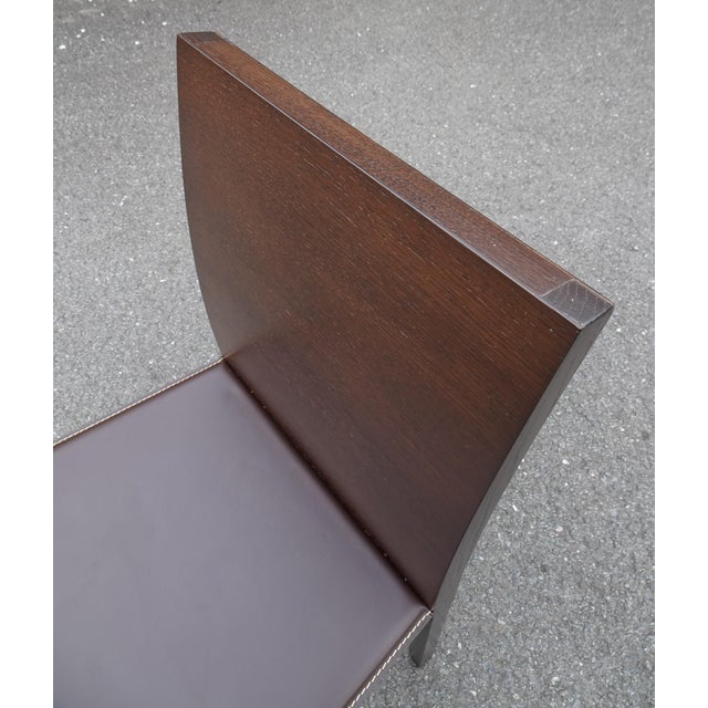 Modern Italian Chairs with Leather Seats by Cecotti F., 1990s, Set of 4 For Sale - Image 16 of 18