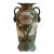Early 20Th Century Asian Japanese Hand Painted Imperial Nippon Floral Handle Marriage Vase For Sale