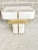 Postmodern Vintage Post Modern White and Gold Side Table For Sale - Image 3 of 13