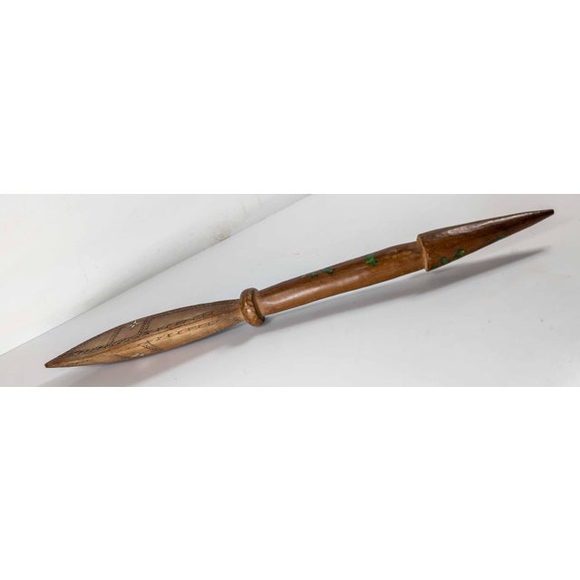 Mid-Century Wwii Era Pacific Solomon Islands Tribal Dance Paddle Club For Sale - Image 11 of 15