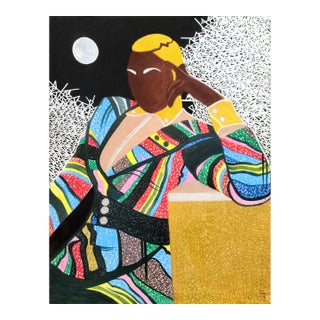 "Drop the Monotony", Acrylic on Canvas Painting by Janet Adegoke For Sale