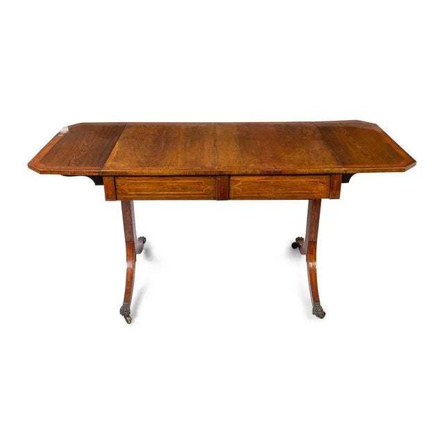 English Antique English Mahogany Pembroke Adjustable Table For Sale - Image 3 of 6