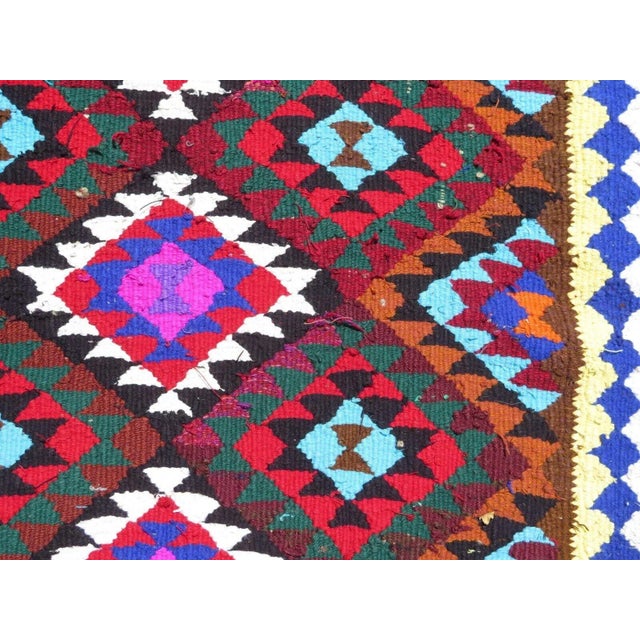1970's Handmade Turkish Kilim Runner - 36"x130" For Sale - Image 10 of 13