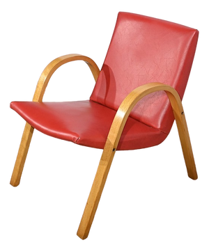 Bow Wood Armchair attributed to Hugues Steiner, 1950s