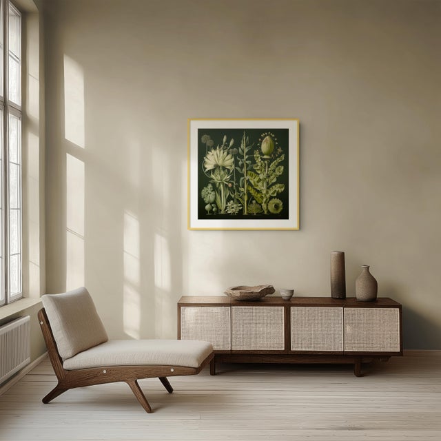 French Country Dark Green Antique Botanical Garden Study No. 1 - Natural History Fine Art Print For Sale - Image 3 of 3