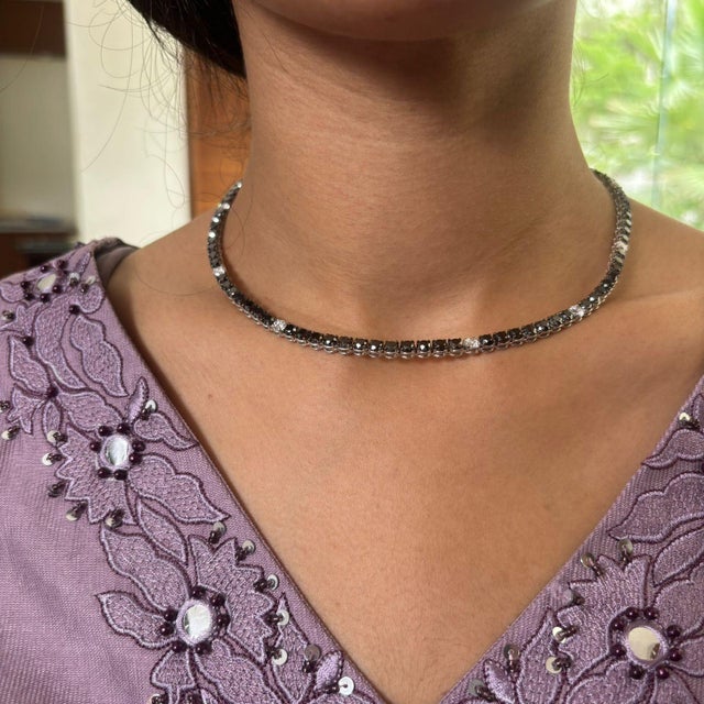 Natural diamond 27.64ct necklace in 18k god For Sale - Image 4 of 18