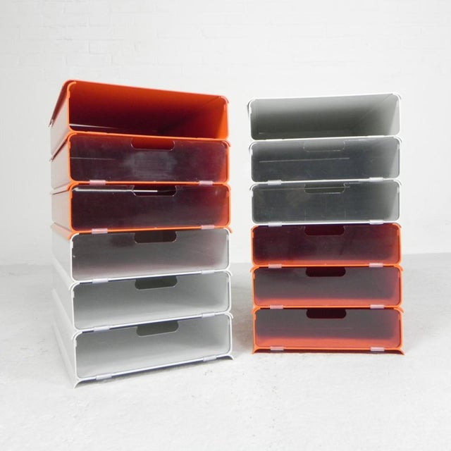 Letter Trays by Giugiaro for Lavatelli, 1970s, Set of 12 For Sale - Image 9 of 18