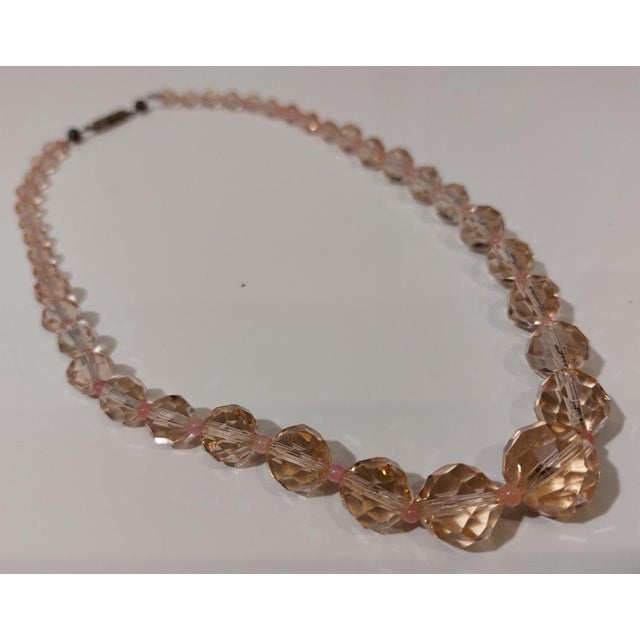 1960s Vintage Swarovski Crystal Necklace with Pink Topaz, 1960s For Sale - Image 5 of 8