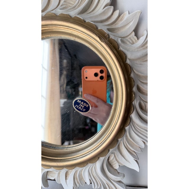 Vintage 1970s Italian Baroque Sunburst Wall Mirror by Euromarchi s.r.l. For Sale - Image 13 of 16