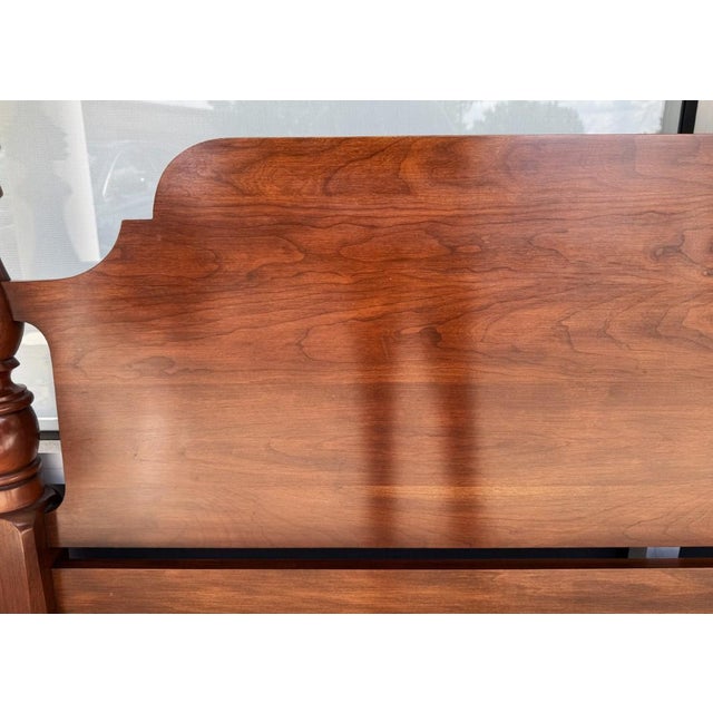 Wood Henkel Harris Solid Black Cherry Full Size Headboard Model No. 118 For Sale - Image 7 of 13