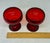 1930s Fenton Georgian Ruby Agua Caliente Champagne or Dessert Goblets - A Pair For Sale - Image 9 of 10