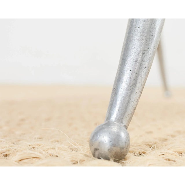 Set of Four Arthur Court Horned Antler Aluminum Dining Chairs For Sale - Image 9 of 12