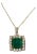 17.5 Ct Sugar Loaf Cabochon Colombian Emerald & 5.7 Ct Diamond Necklace 14KYG For Sale