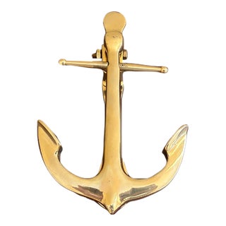 Late-20th Century Nautical Cast Brass Anchor Door Knocker For Sale