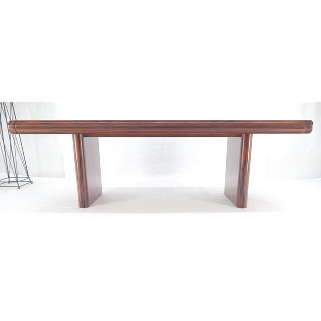 Super Slick Low Profile Rosewood Mid Century Modern Dining Table 2x20” Leaves For Sale - Image 16 of 18