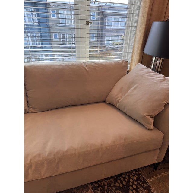 Gorgeous Cisco Radley 90in Sofa Silver Performance For Sale - Image 10 of 10