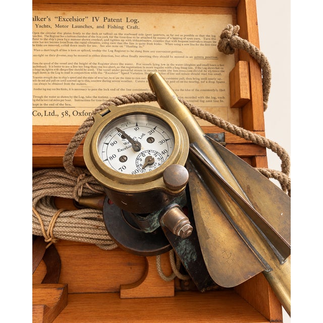 Vintage british mechanical nautical log by thomas walker & son ltd., birmingham, model walker’s “excelsior” iv patent log....
