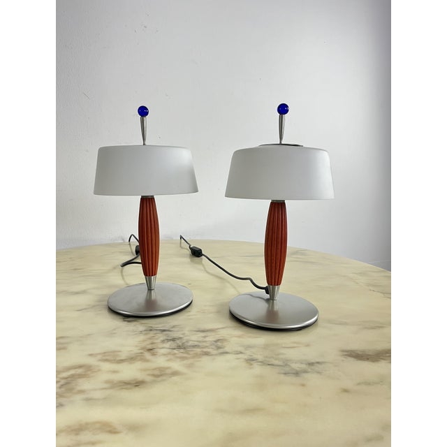 De Majo Murano Glass Table Lamps, 1980s, Set of 2 For Sale - Image 14 of 14