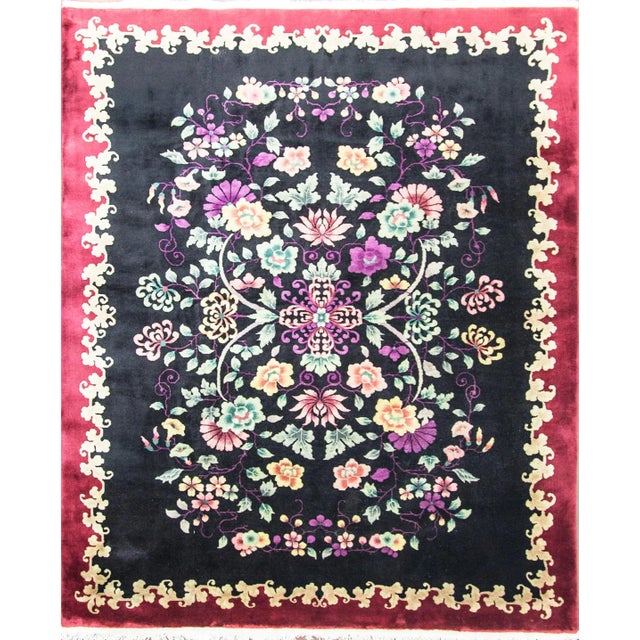 Antique Art Deco Chinese Rug For Sale - Image 10 of 10