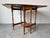 Wood Vintage American Solid Cherry Wood Drop-Leaf Breakfast Dining Table For Sale - Image 7 of 11