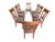 Late 20th Century Late 20th Century Traditional Expandable Wood Dining Table With 8 Upholstered Chairs – 9 Piece Set For Sale - Image 5 of 9