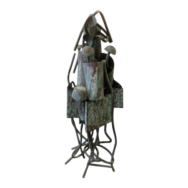 1960s Abstract Brutalist Copper Sculpture in the Style of Harry Bertoia For Sale