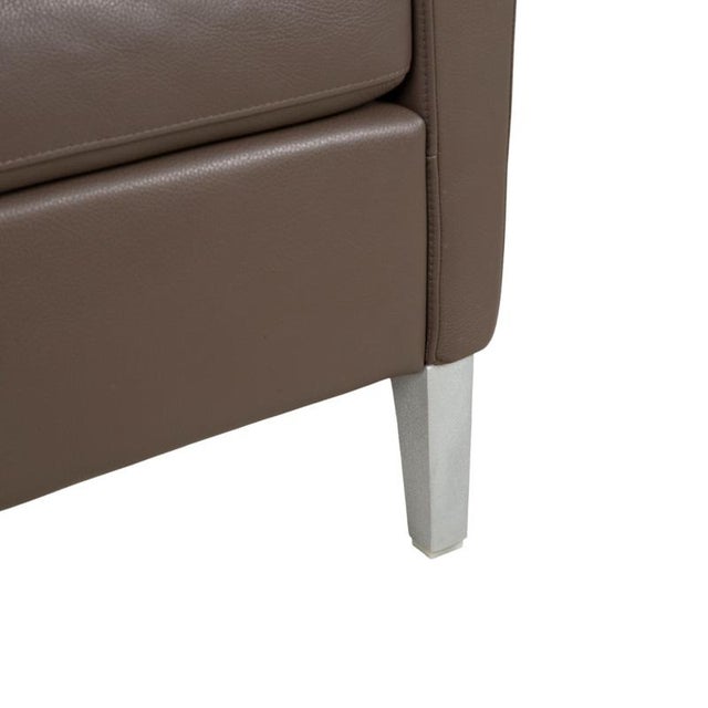 Animal Skin Model 3300 2-Seater Sofa in Brown-Grey Leather from Rolf Benz For Sale - Image 7 of 11