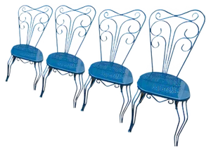 Garden Chairs & Table Set from Fermob, 1950s, Set of 5