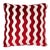 Schumacher x Miles Redd The Wave 22" Pillow in Red For Sale
