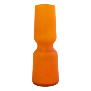 Italian Orange Murano Glass Vase by Carlo Moretti, 1960s For Sale