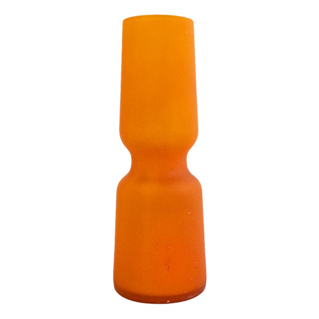Italian Orange Murano Glass Vase by Carlo Moretti, 1960s For Sale