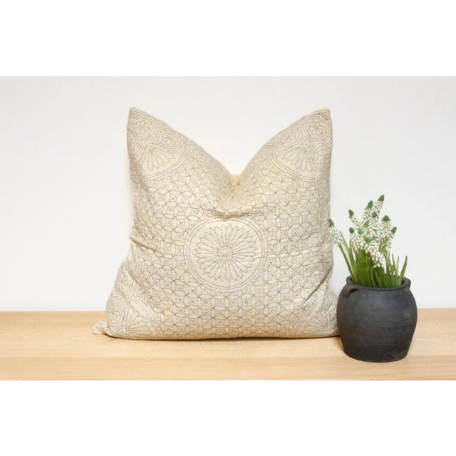 Celebrate the feminine with the handmade filanan hand stitched pillow cover. This ornate textile is cotton based and...