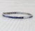 2010s 11.50ctw Lab Created Blue Sapphire Tennis Bracelet 10k White Gold 7.25" 4mm For Sale - Image 5 of 7