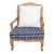 Provincial Cane With Indigo Seat Chair For Sale