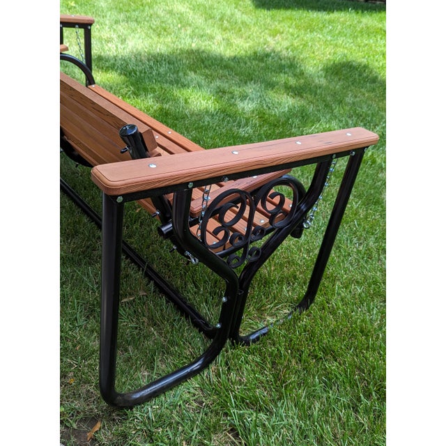 Vintage Cedar Wood Bench Swing Chairish
