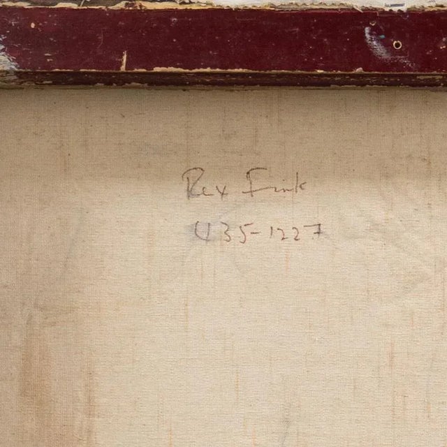 'Abstract, Coral and Blue' by Ray Fink, Art Institute of Chicago, Illinois Design Institute For Sale - Image 9 of 9