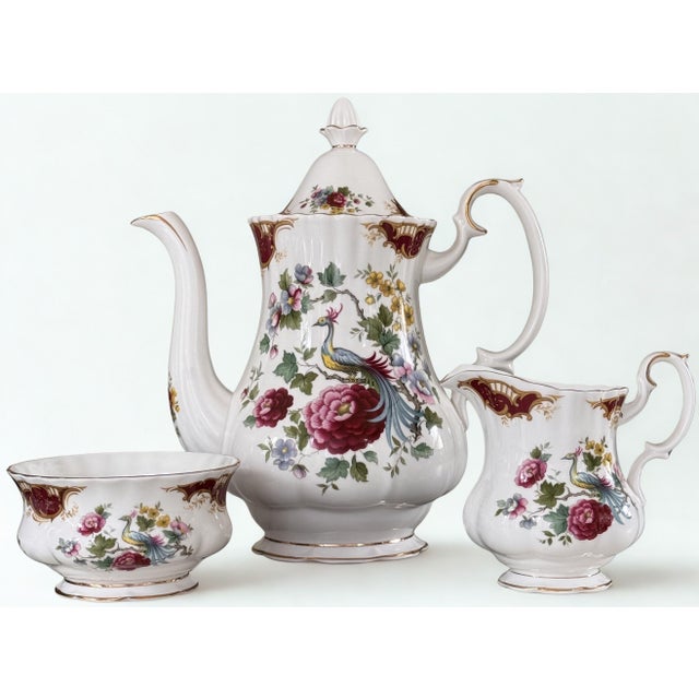 Royal Albert Chatelaine Coffee Pot, Sugar & Creamer - Set of 3 For Sale - Image 11 of 13