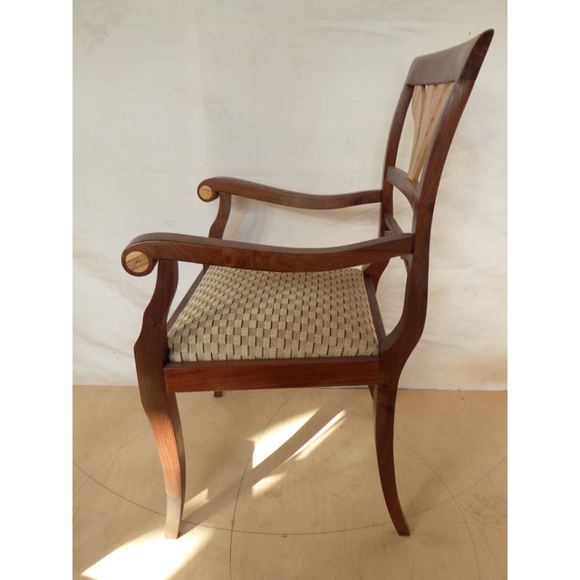 Dining Tbl. In Olive Ash Regal and Rare - With Walnut Embellishments by RichardGentryDesigns For Sale - Image 9 of 12