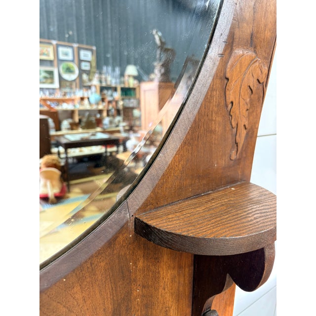 Art Nouveau Monumental Coat Rack with Mirror, France, 1900s For Sale - Image 13 of 18