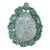 Set in 18k Gold, 13.39 Carats Carved Aquamarine, Emerald & Diamond Cocktail Ring, Us Size 6 For Sale