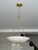 Not Yet Made - Made To Order Matte Cream Pendant Light With Brushed Brass Finish For Sale - Image 5 of 12