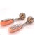 Vintage Angel Skin Coral and Diamond Convertible Drop Earrings, Pair For Sale In Chicago - Image 6 of 6