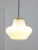 Small Mid-Century Italian Brass and Opaline Pendant Lamp For Sale - Image 4 of 12