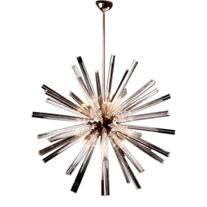 Sput Round Chandelier in Nickel Finish