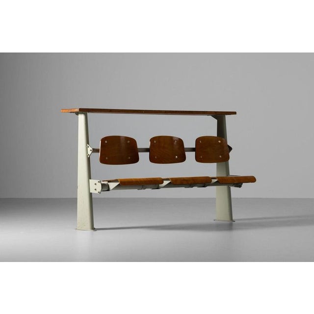 Lectura Hall Chairs attributed to Jean Prouvé for Ensic, France, 1950s For Sale - Image 15 of 18