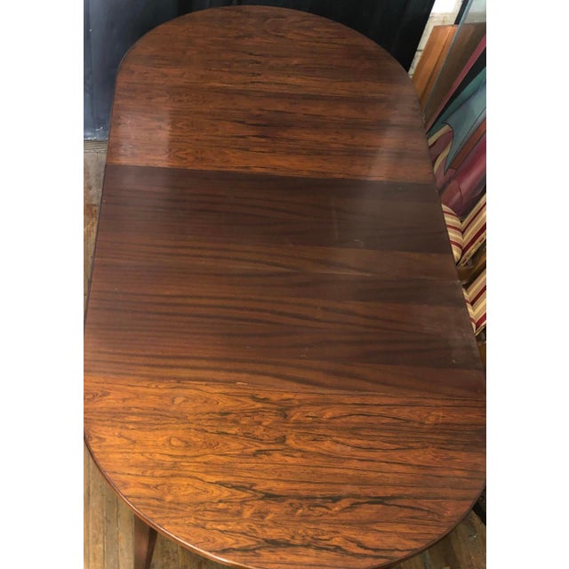 Omann Jun Møbelfabrik Mid 20th Century Omann Jun 8 Foot Rosewood Dining Table For Sale - Image 4 of 13