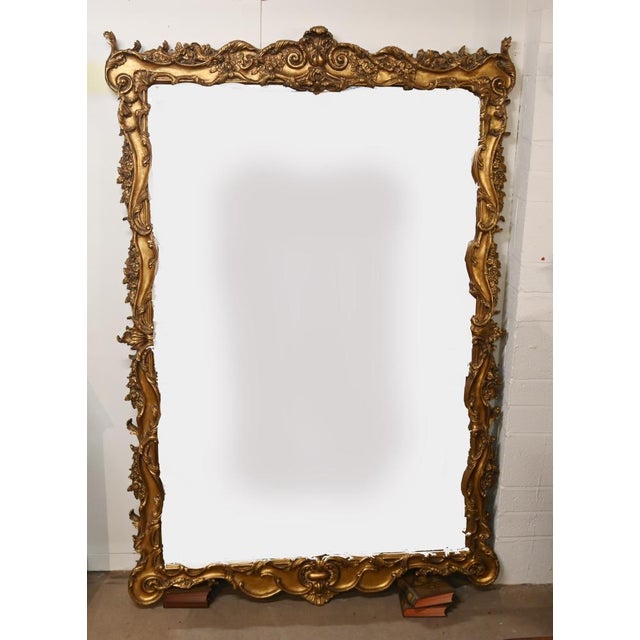 Glass Large Regency Gilt Mirror, 1890s For Sale - Image 7 of 7