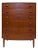 Mid-Century Danish Modern Teak Curved Chest of Drawers, Kai Kristiansen Style For Sale