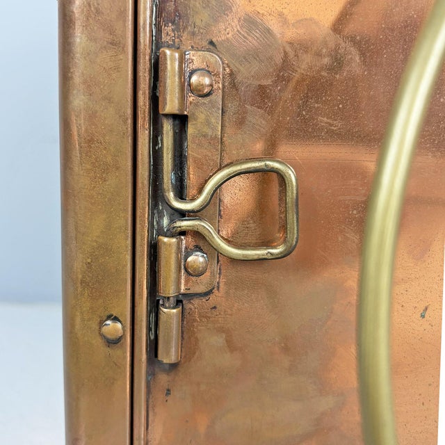 Mid-Century Modern German Naval Navigation Lantern in Copper with Fresnel Lens, 1950s For Sale - Image 12 of 15